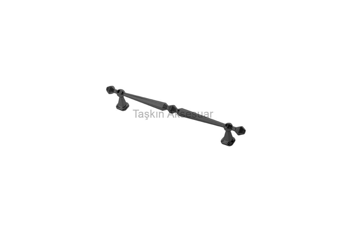 A171NapoliDüzSİyah Napoli Metal Kulp 96-128-160mm Mat Siyah Renk - Görsel 1