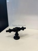 Ada Metal Düğme Kulp Mat Siyah Renk Tek Delikli - Görsel 2