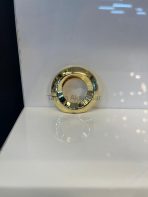Alyans Metal Düğme Kulp Altın Renk Gold Tek Delikli - Görsel 3