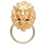 Aslan Kafası Sarkaç Metal Kulp Sandalye Altın Renk Gold Süs