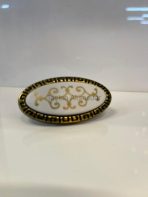 Bambu Düğme Metal Kulp Antik Sarı Renk Tek Delikli - Görsel 3