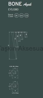 Bone Metal Ayak 41-71cm Mat Siyah Renk Masa Sehpa Ayağı - Görsel 5