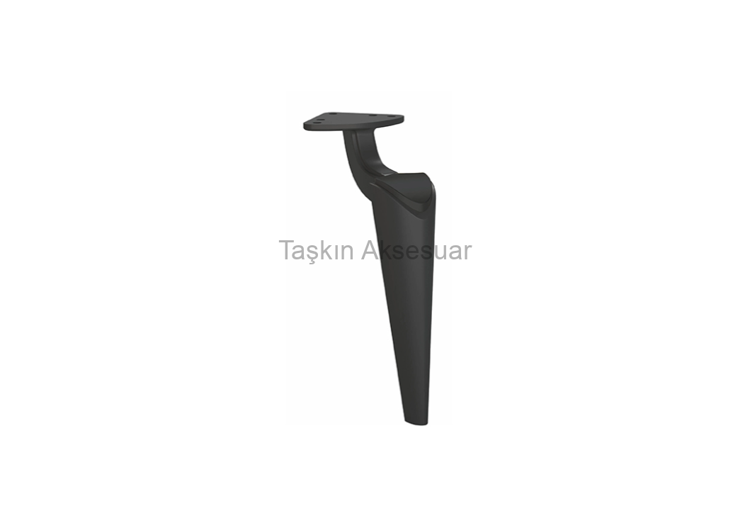 BelekSiyah Belek Metal Ayak 15-20-25cm Mat Siyah Renk - Görsel 1