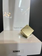 Zar Küp Metal Düğme Kulp Altın Renk Gold Tek Delikli Kare - Görsel 8