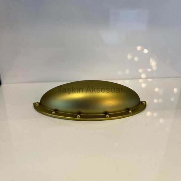 Çanak Metal Kulp 64mm Mat Altın Renk Gold Loft Pirinç