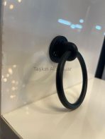 Halka Süs Sandalye Sarkaç Metal Kulp Mat Siyah Renk Sallantılı - Görsel 3