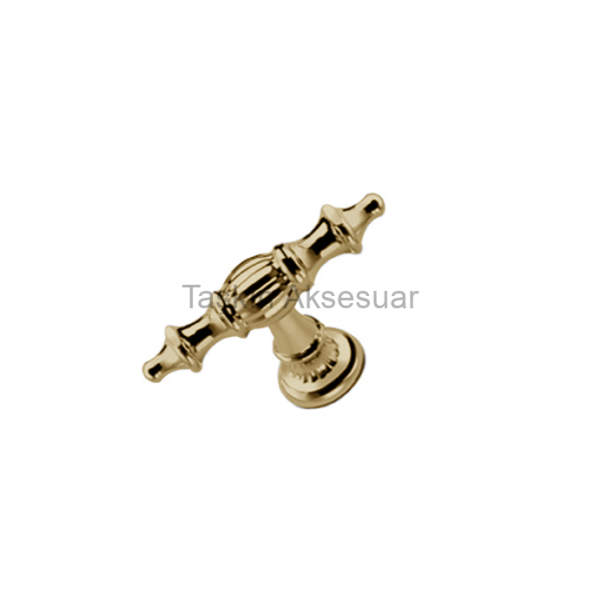 Ada Metal Düğme Kulp Altın Renk Gold Tek Delikli