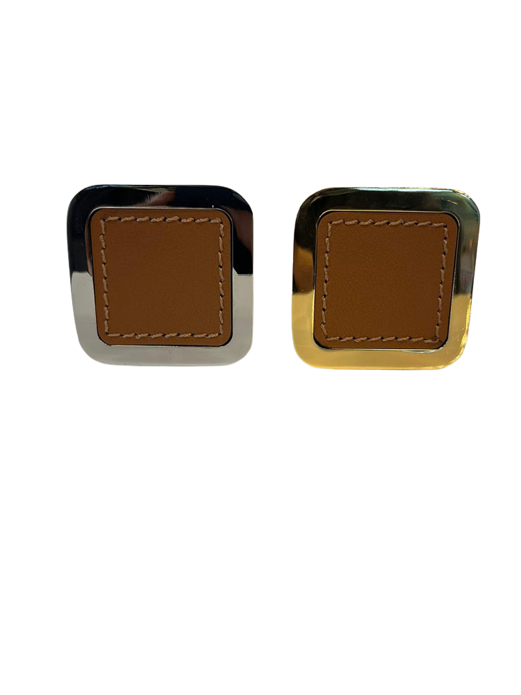 FUGA-DERİLİ Fuga Metal Kulp 32mm Derili Altın Krom Renk Gold Gümüş - Görsel 1