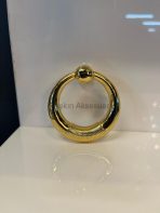 Güneş Halka Sarkaç Metal Düğme Kulp Altın Renk Gold Tek Delikli - Görsel 2