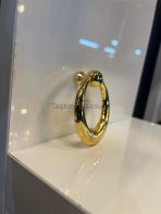 Güneş Halka Sarkaç Metal Düğme Kulp Altın Renk Gold Tek Delikli - Görsel 6