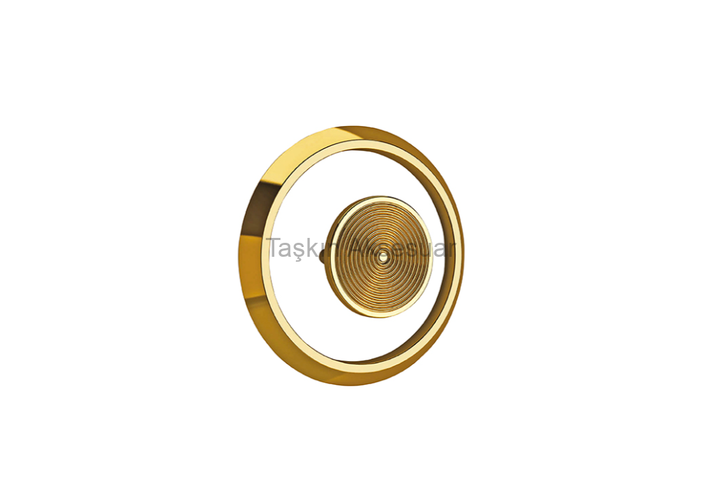 GalaksiTakımAltıbn Galaksi Premium Takım Metal Kulp 32mm Altın Renk Gold Çap 50mm - Görsel 1