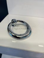 Güneş Halka Sarkaç Metal Düğme Kulp Krom Renk Gümüş Tek Delikli - Görsel 2