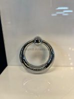 Güneş Halka Sarkaç Metal Düğme Kulp Krom Renk Gümüş Tek Delikli - Görsel 4