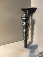 Petek Metal Ayak 16-21cm Mat Siyah Renk