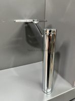 Slide Metal Ayak 14-20-25cm Krom Renk Gümüş Kısa Tapa Kısa Pabuç - Görsel 2