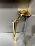 Slide Sng Metal Ayak 14-20-25cm Antın Renk Gold Kısa Tapa Kısa Pabuç - Görsel 3