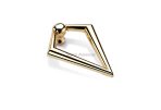 V Sarkaç Misket Üçgen Düğme Metal Kulp Altın Renk Gold Tek Delikli