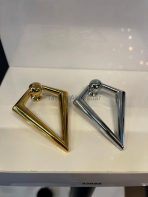 V Sarkaç Misket Üçgen Düğme Metal Kulp Altın Renk Gold Tek Delikli - Görsel 2