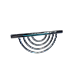 Yarım Lila Metal Kulp 96mm Krom Renk Gümüş