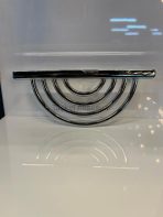 Yarım Lila Metal Kulp 96mm Krom Renk Gümüş - Görsel 2