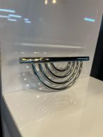 Yarım Lila Metal Kulp 96mm Krom Renk Gümüş - Görsel 3