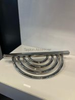 Yarım Lila Metal Kulp 96mm Krom Renk Gümüş - Görsel 4