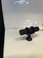 Yüzük Desenli Düğme Metal Kulp Mat Siyah Renk Tek Delikli - Görsel 5