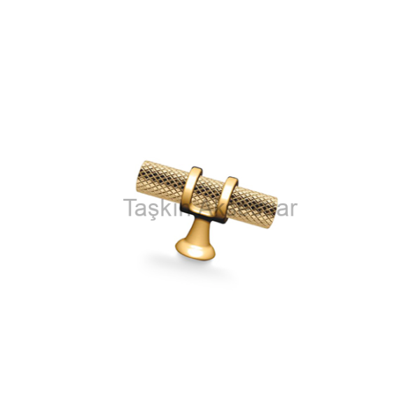 Yüzük Desenli Düğme Metal Kulp Altın Renk Gold Tek Delikli