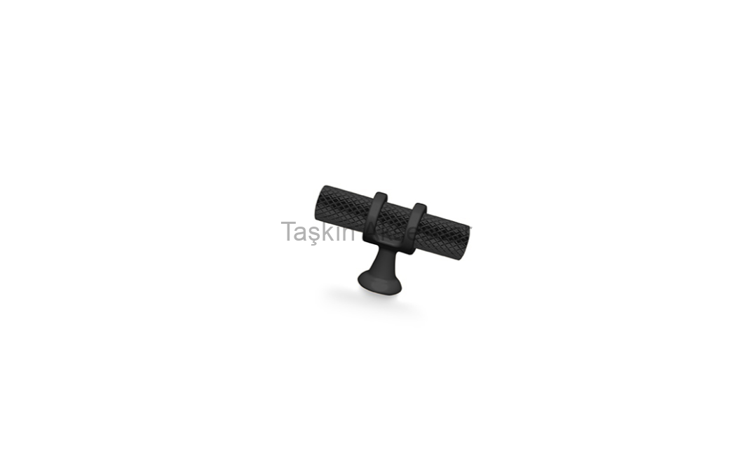 YüzükDüğmeSiyah Yüzük Desenli Düğme Metal Kulp Mat Siyah Renk Tek Delikli - Görsel 1