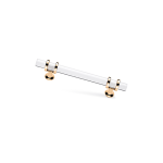 Yüzük Düz Metal Kulp 96-128mm Altın+Beyaz Renk Gold