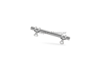 Yüzük Desenli Metal Kulp 96-128mm Krom Renk Gümüş