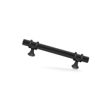 Yüzük Desenli Metal Kulp 96-128mm Mat Siyah Renk