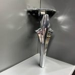Zeus Metal Ayak 16-21-24cm Krom Renk Gümüş - Görsel 4