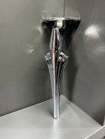 Zeus Metal Ayak 16-21-24cm Krom Renk Gümüş - Görsel 2