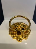 Aslan Kafası Sarkaç Metal Kulp Sandalye Altın Renk Gold Süs - Görsel 4