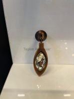 Kamber Sarkaç Metal Düğme Kulp Taşlı Antik Bakır Renk Tek Delikli - Görsel 3