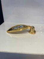 Kamber Sarkaç Metal Düğme Kulp Taşlı Kumlu Altın Renk Gold Tek Delikli - Görsel 8