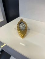 Kamber Sarkaç Metal Düğme Kulp Taşlı Kumlu Altın Renk Gold Tek Delikli - Görsel 3