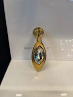 Kamber Sarkaç Metal Düğme Kulp Taşlı Kumlu Altın Renk Gold Tek Delikli - Görsel 5