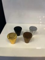 Küçük Tırtıklı Metal Düğme Kulp Altın Krom Mat Siyah Füme Rose Bronz Renk Gold Gümüş Tek Delikli - Görsel 10