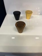 Küçük Tırtıklı Metal Düğme Kulp Altın Krom Mat Siyah Füme Rose Bronz Renk Gold Gümüş Tek Delikli - Görsel 4