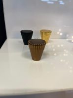 Küçük Tırtıklı Metal Düğme Kulp Altın Krom Mat Siyah Füme Rose Bronz Renk Gold Gümüş Tek Delikli - Görsel 5