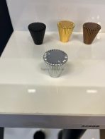 Küçük Tırtıklı Metal Düğme Kulp Altın Krom Mat Siyah Füme Rose Bronz Renk Gold Gümüş Tek Delikli - Görsel 6