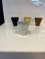 Küçük Tırtıklı Metal Düğme Kulp Altın Krom Mat Siyah Füme Rose Bronz Renk Gold Gümüş Tek Delikli - Görsel 9