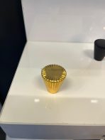 Küçük Tırtıklı Metal Düğme Kulp Altın Krom Mat Siyah Füme Rose Bronz Renk Gold Gümüş Tek Delikli - Görsel 13