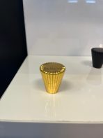 Küçük Tırtıklı Metal Düğme Kulp Altın Krom Mat Siyah Füme Rose Bronz Renk Gold Gümüş Tek Delikli - Görsel 15