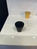 Küçük Tırtıklı Metal Düğme Kulp Altın Krom Mat Siyah Füme Rose Bronz Renk Gold Gümüş Tek Delikli - Görsel 2