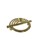 Küçük Lila Metal Kulp 64mm Altın Renk Gold