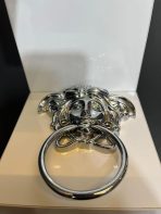Medusa Kafası Sarkaç Metal Kulp Sandalye Krom Renk Gümüş Süs - Görsel 4