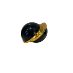 Merkür Metal Düğme Kulp Tek Delikli Altın Mat Siyah Renk Gold